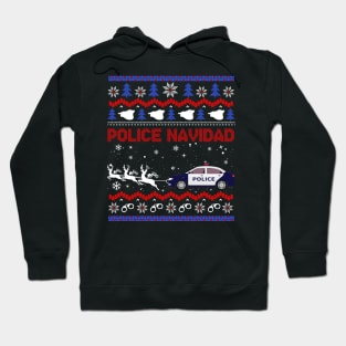 Police Navidad Ugly Christmas Sweater Design Hoodie